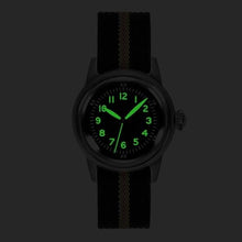 Load image into Gallery viewer, RDUNAE 36mm Men Field Watch - RA07 Super 2035 Movement Luminous Quartz Watch with Retro Nylon Band, 50m Waterproof_43
