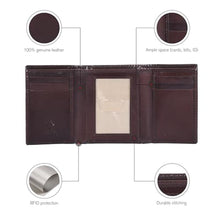 Load image into Gallery viewer, Real Leather Mens Trifold Wallet RFID Blocking Slim Minimalist Front Pocket - Thin &amp; Stylish with ID Window in Gift Box_2116
