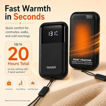 Load image into Gallery viewer, Rechargeable Hand Warmers 2 Pack, Electric Pocket Warmers with LED Temp &amp; Battery Display, Smart Auto Pause, 4 Heat Levels 104-131F, Fast Heating for Gloves, Camping Hiking, Gifts for Men Women, ObsidianBlack_2019

