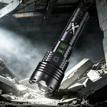 Load image into Gallery viewer, Rechargeable Led Flashlights 200000 High Lumens,Super Bright Flashlight True,Powerful Tactical Flashlight Up to 24H Long Battery Life Zoomable 6 Light Modes IP67 Water Resistant for Home Camping, Black_1
