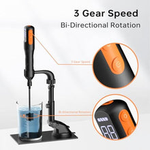 Load image into Gallery viewer, Rechargeable Resin Mixer with Stand | 3 Speeds Control | Timed Stop Function | 4 Electric Stirrer Paddles for Epoxy Resin, Silicone, Paint Mixing, Soap Making, Resin Tools, DIY Crafts (Black)_461

