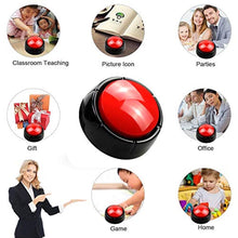 Load image into Gallery viewer, Recordable Talking Button 30 Seconds Record Button Easy Button Black+Red_7120
