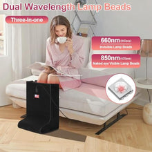 Load image into Gallery viewer, Red-Light-Feet-Legs-Therapy,2026 Upgraded 420 Dual Wavelength LED,4 Modes Infrared Light Therapy Consisting of Adjustable Power and Time Controller,Relieves Foot,Legs and Ankle Pain(13.8*11*18.1IN), Black_1680
