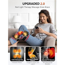 Load image into Gallery viewer, Red Light Knee Massager with Heat, 4-Motor Vibration, 48 Tri-chip LEDs, Black_677
