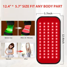 Load image into Gallery viewer, Red Light Therapy for Body, 660nm 850nm Infrared Light Therapy Pad, Wearable Wrap with Timer Remote Control for Back Shoulder Waist Knee, Infrared Light Device Home Use, 12.4'' x 5.7'' Large Area, Black_257
