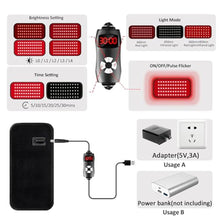 Load image into Gallery viewer, Red Light Therapy for Body, 660nm 850nm Infrared Light Therapy Pad, Wearable Wrap with Timer Remote Control for Back Shoulder Waist Knee, Infrared Light Device Home Use, 12.4'' x 5.7'' Large Area, Black_258
