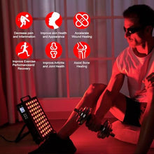 Load image into Gallery viewer, Red Light Therapy Panel Device for Body and Face-660nm Red &amp; 850nm Near Infrared Light Therapy with 60 Dual Chip LEDs and 4 Modes Dimmable,Remote, Timer, Hanging Kit &amp; Stand for Home Office &amp; Gym, Black_449
