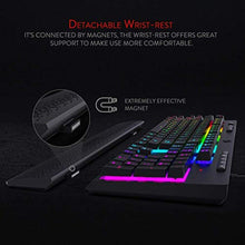 Load image into Gallery viewer, Redragon K512 Shiva RGB Backlit Membrane Gaming Keyboard with Multimedia Keys, Linear Mechanical-Feel Switch, 6 Extra On-Board Macro Keys, Dedicated Media Control, Detachable Wrist Rest, Black_6748
