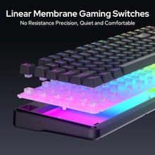 Load image into Gallery viewer, Redragon K526 PRO Wireless RGB Membrane Gaming Keyboard, LED Screen &amp; Knob, Black_746

