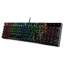 Load image into Gallery viewer, Redragon K556 RGB LED Backlit Wired Mechanical Gaming Keyboard, 104 Keys Hot-Swap Mechanical Keyboard w/Aluminum Base, Upgraded Socket and Noise Absorbing Foams, Soft Tactile Brown Switch, Black_1
