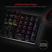 Load image into Gallery viewer, Redragon K556 RGB LED Backlit Wired Mechanical Gaming Keyboard, 104 Keys Hot-Swap Mechanical Keyboard w/Aluminum Base, Upgraded Socket and Noise Absorbing Foams, Soft Tactile Brown Switch, Black_7875
