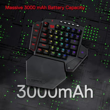 Load image into Gallery viewer, Redragon K585 PRO Wireless One-Handed Mechanical Keyboard, 42 Keys 3-Mode RGB 40% Gaming Keypad w/ 7 Onboard Macro Keys, Detachable Wrist Support, Rechargeable Battery (Brown Switch)_307
