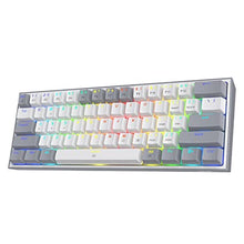Load image into Gallery viewer, Redragon K617 Fizz 60% Wired RGB Gaming Keyboard, 61 Keys Hot-Swap Compact Mechanical Keyboard w/White and Grey Color Keycaps, Linear Red Switch, Pro Driver/Software Supported_1
