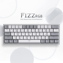 Load image into Gallery viewer, Redragon K617 Fizz 60% Wired RGB Gaming Keyboard, 61 Keys Hot-Swap Compact Mechanical Keyboard w/White and Grey Color Keycaps, Linear Red Switch, Pro Driver/Software Supported_5686
