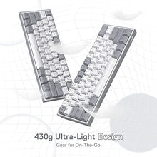 Load image into Gallery viewer, Redragon K617 Fizz 60% Wired RGB Gaming Keyboard, 61 Keys Hot-Swap Compact Mechanical Keyboard w/White and Grey Color Keycaps, Linear Red Switch, Pro Driver/Software Supported_5687
