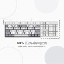 Load image into Gallery viewer, Redragon K617 Fizz 60% Wired RGB Gaming Keyboard, 61 Keys Hot-Swap Compact Mechanical Keyboard w/White and Grey Color Keycaps, Linear Red Switch, Pro Driver/Software Supported_5688
