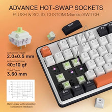 Load image into Gallery viewer, Redragon K689 PRO Wireless 108-Key Gasket RGB Gaming Keyboard, 4 Hotkeys, BlackTangerine_496
