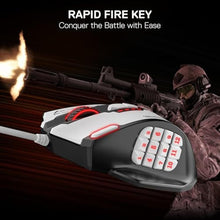 Load image into Gallery viewer, Redragon M908 Wired RGB MMO Gaming Mouse 24000 DPI Remapping Keys, BlackWhite_941

