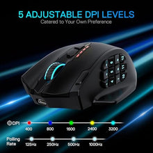 Load image into Gallery viewer, Redragon M913 MAX Wireless MMO Gaming Mouse 26000 DPI Remapping Keys, Black_592
