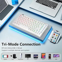 Load image into Gallery viewer, Redragon Wireless Mechanical Keyboard Creamy, Custom 75% Design, White, WhiteCompact_656
