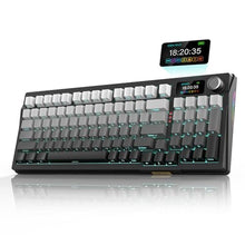 Load image into Gallery viewer, RedThunder K95 Wireless Mechanical Keyboard,TFT Screen &amp; Knob, Trip-Modes Connection, Gasket Custom Hot-Swap Keyboard, RGB Backlit, Pre-lubed Linear Switches, Side Printed PBT Keycaps, Gray Gradient, GradientGray_1
