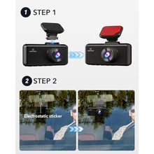 Load image into Gallery viewer, REDTIGER Adhesive Mount F17 Dash Cam with GPS Module, Black_1139
