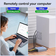 Load image into Gallery viewer, Remote KVM Over IP Internet,4K IP KVM Remote Control PC,Server,Remote Power Control, LCD Screen,ZeroTier, TF Card,Webcam,Wake, Install OS Via BIOS, Windows Mac Linux Android, Grey_718
