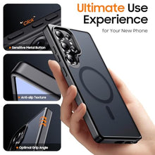 Load image into Gallery viewer, Renmou Designed for Magnetic Samsung Galaxy S25 Ultra Case,[Compatible with MagSafe] [Military Grade Drop Protection] Slim Translucent Matte Shockproof with Anti-Fingerprint Phone Case-Black_170
