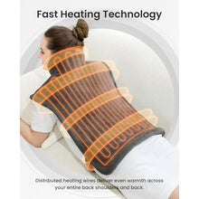 Load image into Gallery viewer, RENPHO Electric Heating Pad - 6 Heat Levels for Neck Shoulder and Back, Birthday Gifts for Women Men Mom Dad, Weighted Pad for Snug Fit, ETL Safety Certified, FSA Eligible, 24"x33" Gray, Agray_8477
