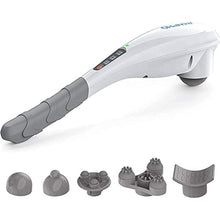Load image into Gallery viewer, RENPHO Rechargeable Handheld Back Massager with 5 Adjustable Speeds &amp; Modes, Gifts for Men/Women, Cordless Electric Neck Massage Tool for Muscle Relief, Tailored Intensity for Shoulder, Leg, Calf, Cwhite_1
