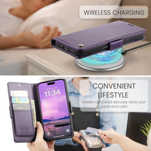 Load image into Gallery viewer, Rerzoiro for iPhone Air Case, Premium PU Leather Wallet Case Flip Cover with [RFID Blocking][Card Holder][Stand Function] Shockproof Protective for iPhone 17 Air, Purple_3469
