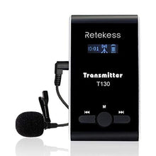 Load image into Gallery viewer, Retekess T130 Wireless Tour Guide Transmitter,Lavalier Microphone,99 Channel,Church Translation Transmitter for Interpretation Training Court, Black_1
