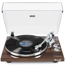 Load image into Gallery viewer, Retrolife Turntables Belt-Drive Record Player with Wireless Output Connectivity Vinyl Player Support 33&amp;45 RPM Speed Phono Line USB Digital to PC Recording MM Cartridge&amp;Counterweight Bark Brown, BarkBrown_1

