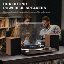 Load image into Gallery viewer, Retrolife Turntables Belt-Drive Record Player with Wireless Output Connectivity Vinyl Player Support 33&amp;45 RPM Speed Phono Line USB Digital to PC Recording MM Cartridge&amp;Counterweight Bark Brown, BarkBrown_4822

