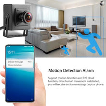 Load image into Gallery viewer, REVODATA 5MP Mini Fisheye POE IP Camera,1.7mm Lens 180 Wide Viewing Angle P2P Remote View CCTV Video IP POE Camera,Small Indoor Fisheye Security Camera H.265 (I706-3-P-HS), mmVPOEBlackIP_10
