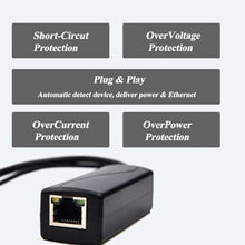 Load image into Gallery viewer, REVODATA PoE Splitter 2.5G 36W 12V/3A, DC 5.5 * 2.1mm Plug PoE to DC 12V/3A Output, 2.5G Ethernet Comply IEEE802.3bt, Plug and Play (PS5712BG)_1657
