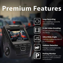 Load image into Gallery viewer, Rexing V1 Basic Dash Cam 1080P FHD DVR Car Driving Recorder, 2.4" LCD Screen 170Wide Angle, G-Sensor, WDR, Parking Monitor, Loop Recording, Black_2037

