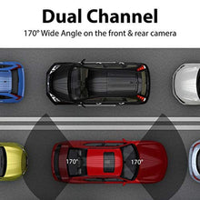 Load image into Gallery viewer, Rexing V1P 3rd Generation Dual 1080p Full HD Front and Rear 170 Degree Wide Angle Wi-Fi Car Dash Cam with Supercapacitor, 2.4" LCD Screen, G-Sensor, Loop Recording, Mobile App, VPGen_1378
