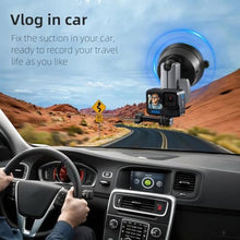 Load image into Gallery viewer, REYGEAK Suction Cup Car Mount with 1/4 Thread, 360 Rotation Windshield Car Mount for GoPro Hero 12 11 10 9 8 Insta360 X4 X3 Go3 DJI Action 4, Pocket 3 Accessories, black_8411
