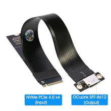 Load image into Gallery viewer, RIITOP NVMe to Oculink Adapter (20cm), M.2 NVMe PCIe 4.0 x4 to OCuLink SFF-8611 4i Host Adapter Speed up to 64Gbps for eGPU and SSD_192
