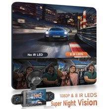 Load image into Gallery viewer, Rimoody 4 Channel Dash Cam Front and Rear Inside Left Right, Orange_697
