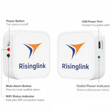 Load image into Gallery viewer, Risinglink WiFi Power Outage Alarm Detector, Power Failure &amp; Restoration Alerts with SMS Text, Email &amp; Audible Alarm, White_8241
