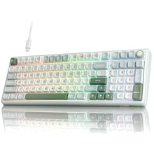 Load image into Gallery viewer, RK ROYAL KLUDGE R98 Pro Creamy Mechanical Keyboard, 96% Wired Gaming Keyboard RGB Backlit with Number Pad and Volume Knob, Gasket Mount, MDA Profile PBT Keycaps, Hot Swappable Pre-lubed Tactile Switch, Cyan_1
