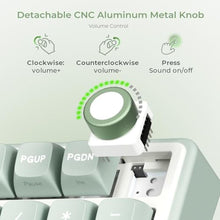 Load image into Gallery viewer, RK ROYAL KLUDGE R98 Pro Creamy Mechanical Keyboard, 96% Wired Gaming Keyboard RGB Backlit with Number Pad and Volume Knob, Gasket Mount, MDA Profile PBT Keycaps, Hot Swappable Pre-lubed Tactile Switch, Cyan_6492
