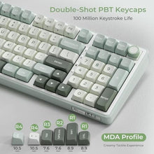 Load image into Gallery viewer, RK ROYAL KLUDGE R98 Pro Creamy Mechanical Keyboard, 96% Wired Gaming Keyboard RGB Backlit with Number Pad and Volume Knob, Gasket Mount, MDA Profile PBT Keycaps, Hot Swappable Pre-lubed Tactile Switch, Cyan_6493
