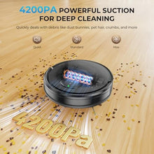 Load image into Gallery viewer, Robot Vacuum and Mop Combo, 2 in 1 Mopping Robot Vacuum Cleaner, 4200Pa Powerful Suction, Multi-Surface Cleaning, Obstacle Avoidance, Self-Charging, Easy to use, App &amp; Voice Control, Works with Alexa_568
