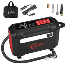 Load image into Gallery viewer, ROCGORLD R8 Tire Inflator Portable Air Compressor, DC 12V Air Compressor Portable with Large Dual Digital Screen, 3X Faster Inflation Air Pump for Car, Bike, Ball, Motor_1
