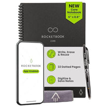 Load image into Gallery viewer, Rocketbook Core Reusable Smart Notebook, Executive Size 6x8.8, Black_1
