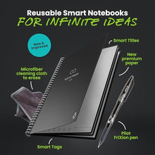 Load image into Gallery viewer, Rocketbook Core Reusable Smart Notebook, Executive Size 6x8.8, Black_71
