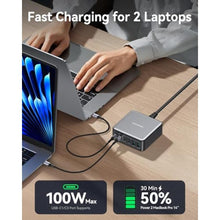 Load image into Gallery viewer, Rocoren 270W GaN 6Port Charging Station,100W PD Fast USBC Charger Dock, BlackW_1493
